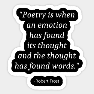 Quote For National Poetry Month Sticker